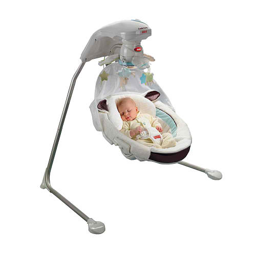 infant in swing