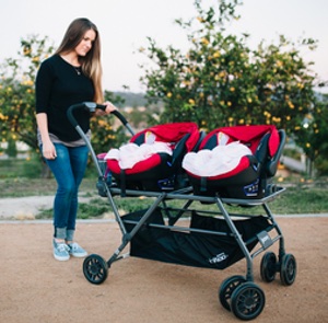double twin pushchair
