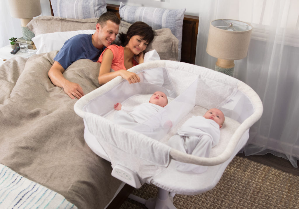 double travel cot twins