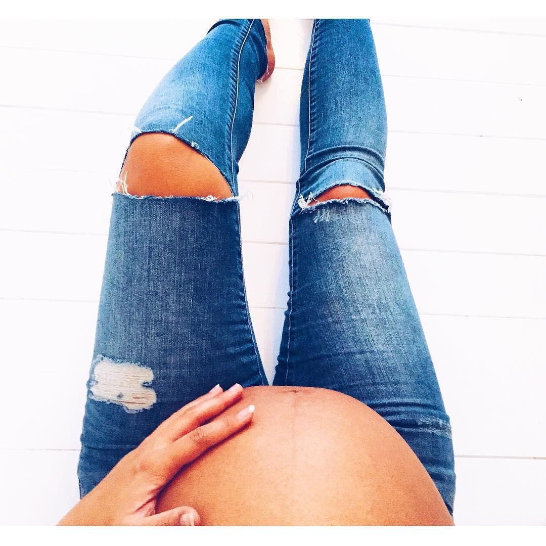 maternity ripped skinny jeans