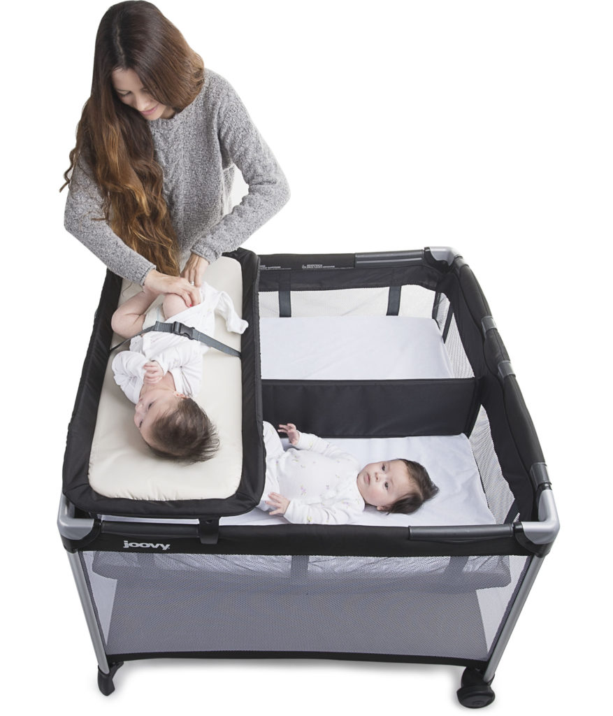double travel cot twins