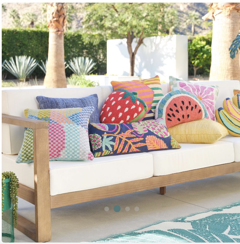 outdoor pillow collage