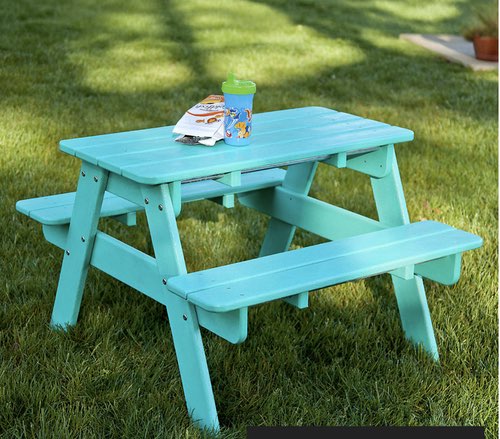 crate and kids picnic table